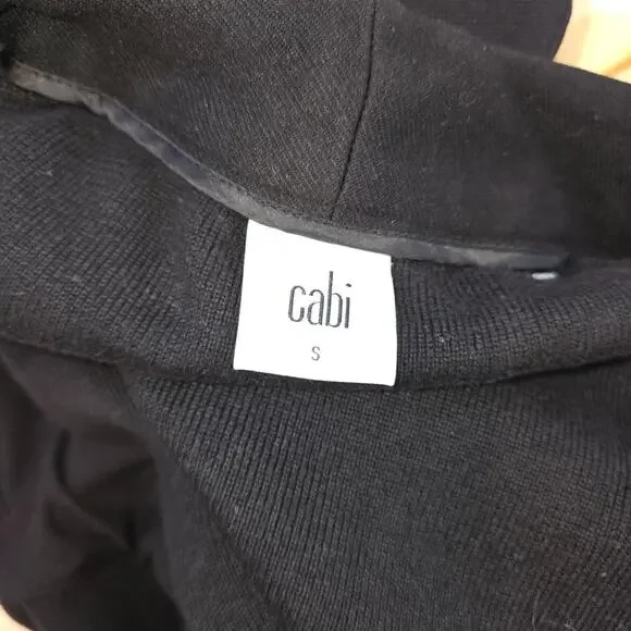 Cabi Women's Size Small S Tailor Front Zip Sweater Black Jacket Pockets Coat - Picture 7 of 8
